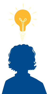 light bulb over head graphic