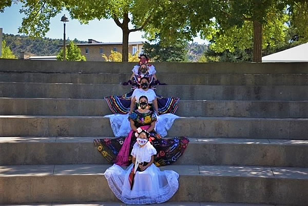 Ballet Folklorico de Durango dancers at amphitheater