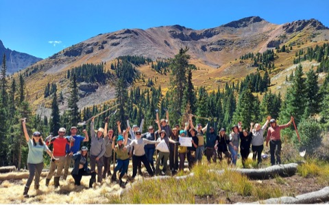 Environmental Center students in the mountains