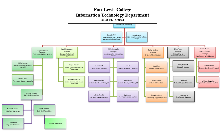 Information Technology Department Organization Chart