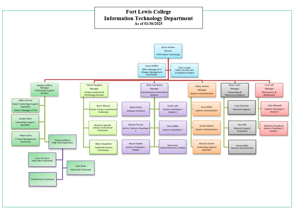 Information Technology Department Organization Chart