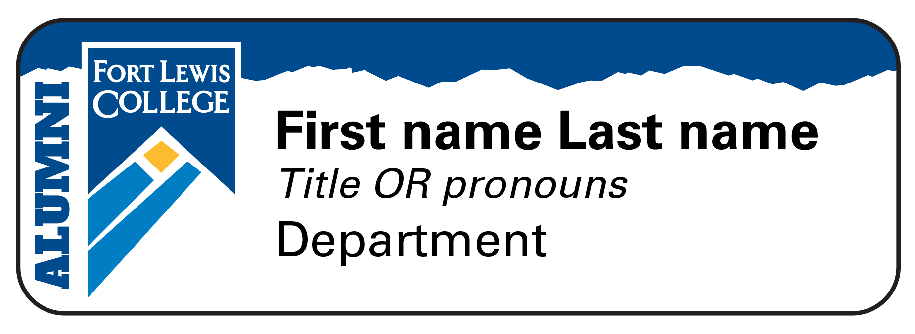 alumni name tag